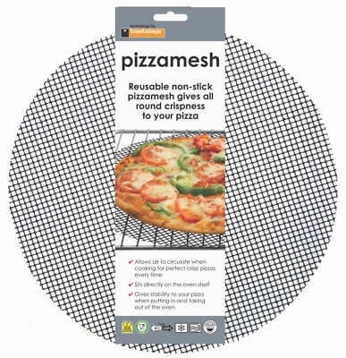 Pizzamesh schwarz - Gitter Ofenblech Blech - Größe: Large - 36CM