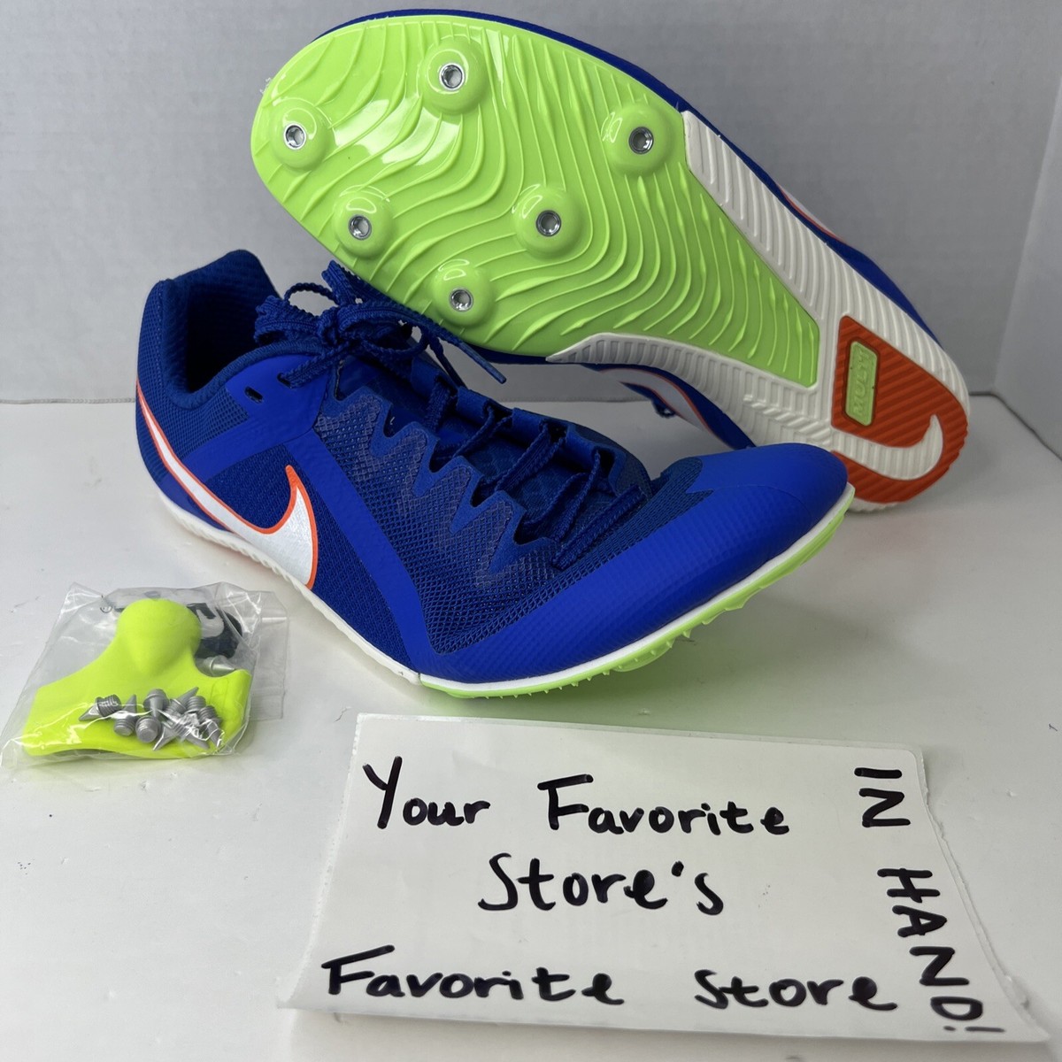 Nike Zoom Rival Track & Field Shoes DC8749-401 Blue White Men's Sz