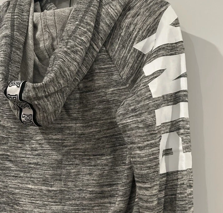 UNDERCOVER Felpa con cappuccio Victoria's Secret ROSA grigio a righe donna grigio piccolo