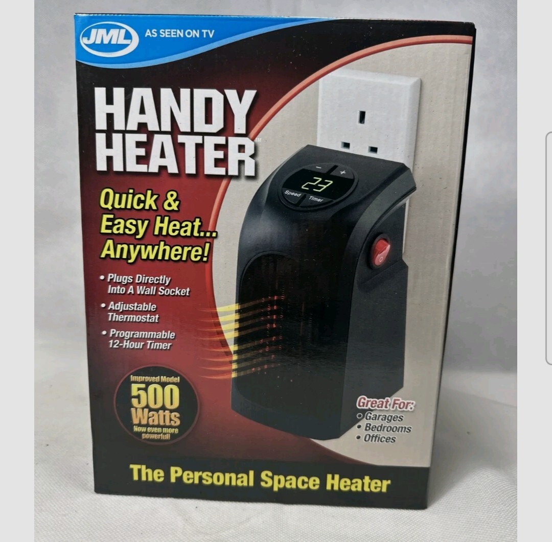 JML Handy Heater 500W Digital Electric Heater - Black (A000118) for sale  online | eBay