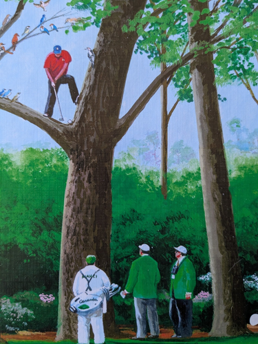 THE NEW YORKER 500 Piece Jigsaw Puzzle GOLFER UP A TREE "My Best Shot" COMPLETE