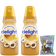 Crema de café líquida International Delight Southern Butter pecan 32 oz 2 paquetes