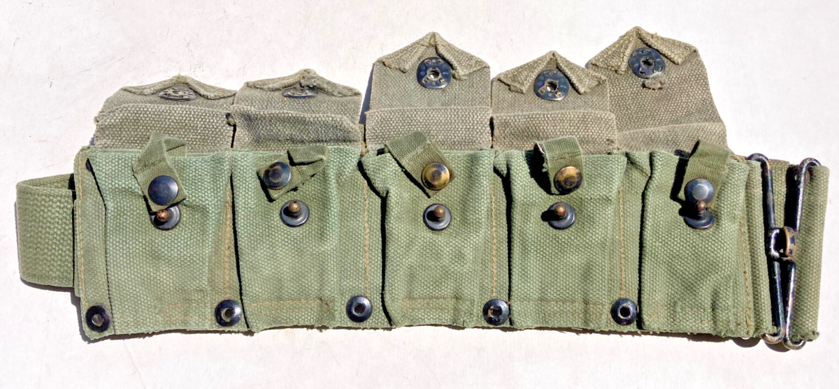 ORIGINAL Korean War USMC M1923 CARTRIDGE BELT – M1 Garand, 1903