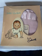 Baby Blanket Embraceable Vintage Pink Baby Crib Blanket Rayon/Nylon/Satin 36x50