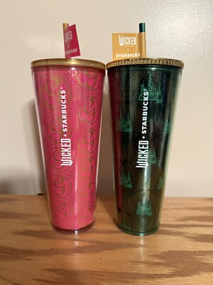 Starbucks Wicked 24oz Collector Cold Cup Tumblers ~ Glinda