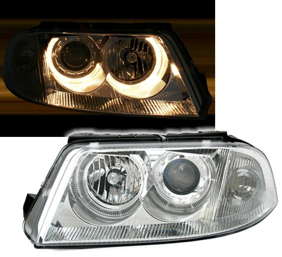 Faruri pentru for VW PASSAT 3BG B5 FL 00-05 Angel Eyes Chrome TUNING DE LPVW33EL
