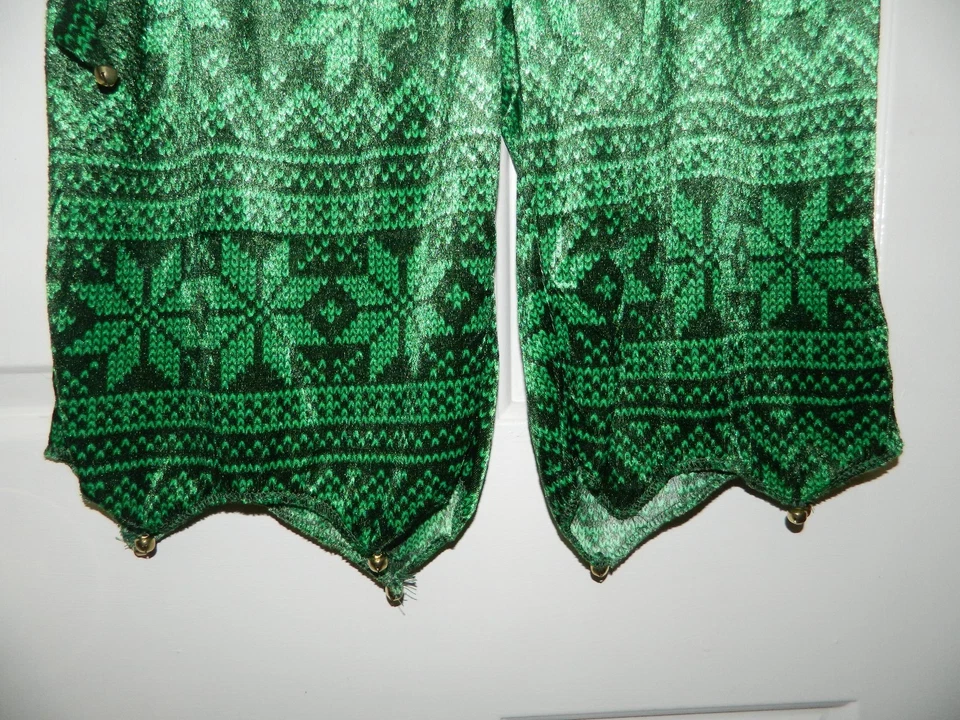 NWT JOE BOXER men's Green Red CHRISTMAS ELF JAM SHORTS + HAT Bells Set Outfit S - Image 3 of 4