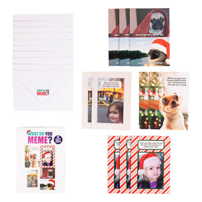 NEW - ''What Do You Meme?'' Box of 10 Holliday Funny Greeting Cards & Envelopes