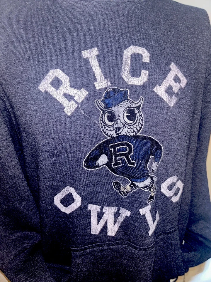 Rice University совы пуловер синий куртка с капюшоном новый XL - Изображение 2 из 2