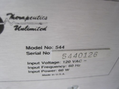 Therapeutics Unlimited Model 544 w/ Bio-Sentry Telemetry Receiver 4200-A SD - Picture 8 of 11
