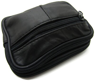 Sac Banane Noir Homme - Double Poche, Porte-Feuille, Porte-Téléphone - Nylon