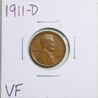 1911-D 1C Lincoln Wheat Cent in VF Condition #3690