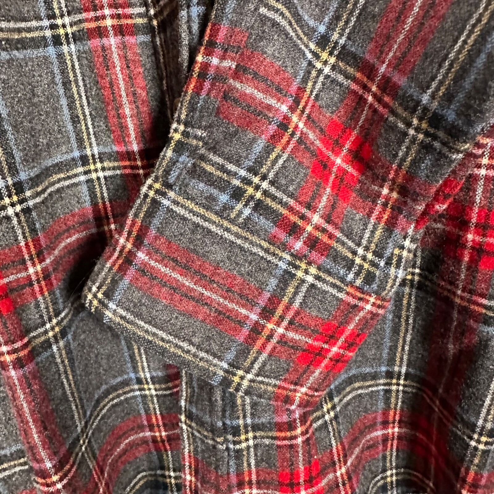 Pendleton Virgin Washable Wool Grey/Red Solo Plai… - image 4