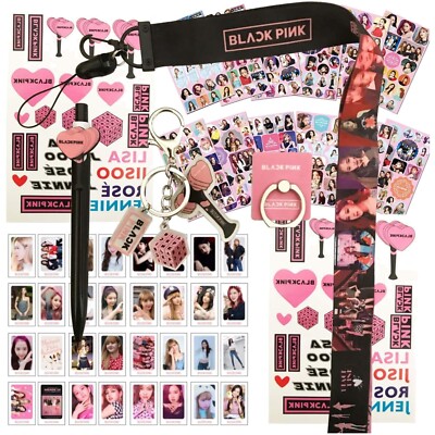 Blackpink Geschenk Set Lomo Karten Sticker Telefonring Schlüsselband Fanartikel