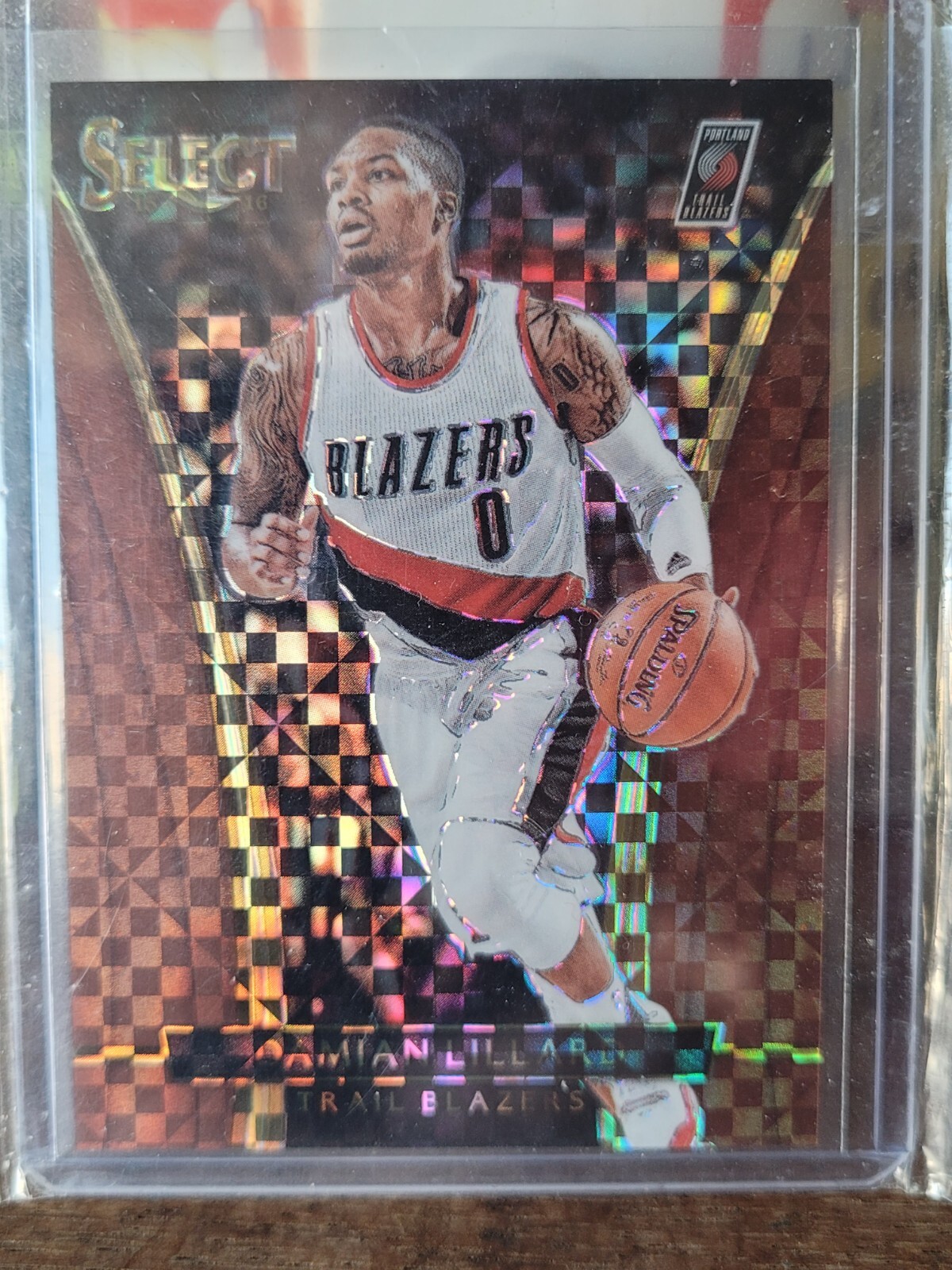 2015/16 Select B/ball Courtside Copper Prizm Card 218 Damian Lillard #22/49