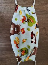 Handmade Cotton Face Mask , Nature Forest Animal Woodland, Washable, Reversible