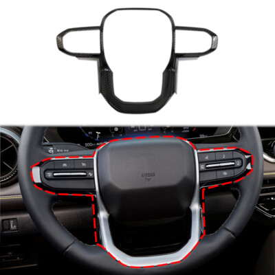 Carbon Fiber Style Interior Steering Wheel Trim Cover Fit For Chevrolet Colorado