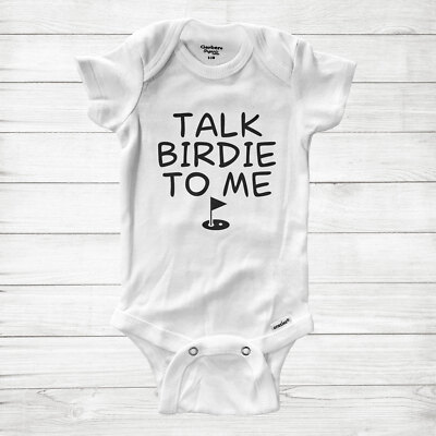 Talk Birdie To Me Baby Infant Bodysuit One Piece Clothes Golf Gift Golf Lover