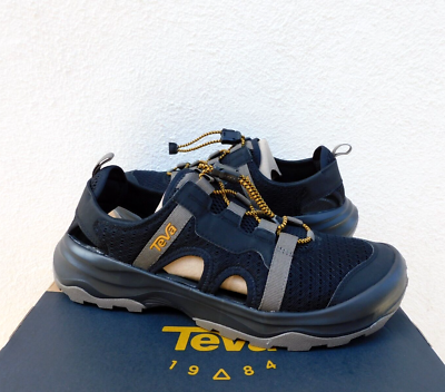 TEVA BLACK OUTFLOW UNIVERSAL HIKING WATER SPORT SANDALS  display picture 1