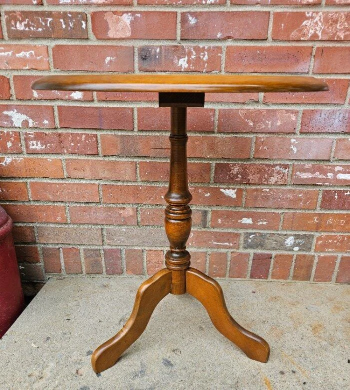 Mesa de arce macizo vintage planta ovalada helecho soporte GEORGE B B BENT CO. Foto 2 de 4