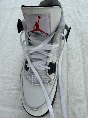Jordan Air Jordan 4 Retro OG White Cement Men s Low Top Sneaker White/Gray/Black