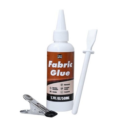 Fabric Glue Permanent, 50ML Washable Clear Clothing Adhesive for Clothes, Den...