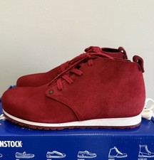 Scarpa Birkenstock Dundee stringata scamosciata rossa EU 38 US uomo 5 donna 7 nuova