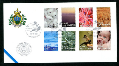 SAN MARINO (B3476) 2002 F.D.C. Envelope series 8 values - THE COLORS OF LIFE