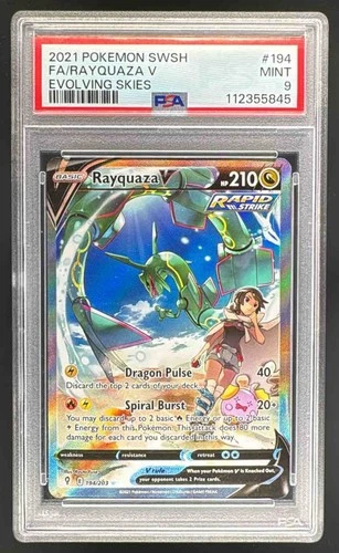 2021 Pokemon Sword & Shield Evolving Skies 194 Rayquaza V PSA 9 112355845