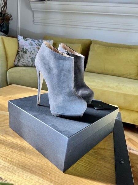 Women Giuseppe Zanotti Ankle Boots Grey Suede 37
