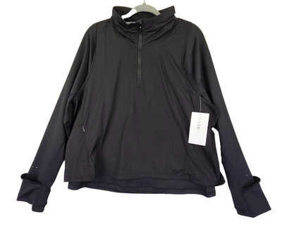Athleta Whistler Fuse Half Zip Womens XL 2 Layer Hybrid Top Vest Zip Hood NWT
