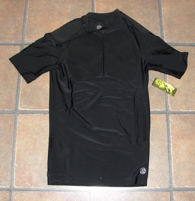 Gold's Gym Padded Shirt L / XL Black Weight Lifting Workout Compression Top NWT