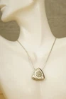 Vintage Costume Jewelry Celtic Knot Pendant Necklace Silverplated Copper 24"