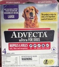 Advecta Flea Protection Ultra for Large Dogs 21-55lbs 4 Count