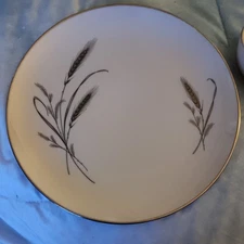 Society Fine Arts China Harvest Time Platinum Wheat Large Platter