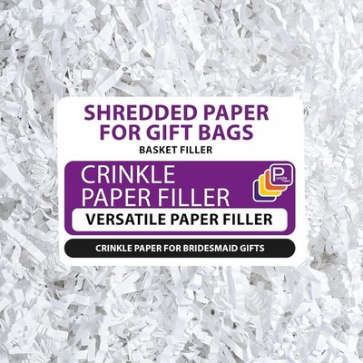 2 Packs Of White Crinkle Paper Filler 5.5oz   Shredded Paper for Gift Baskets