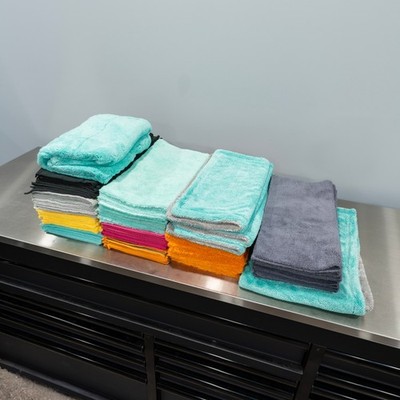 The Clean Garage Microfiber Towel Starter Kit | 100 Towels | 12 Varieties