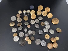 Huge Lot vintage metal button US Military Eagle Anchor design and more