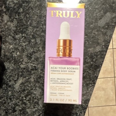 TRULY Firming Body Serum Acai Dragon Fruit Retinol Vegan Clean 3.1 fl oz 90 ml