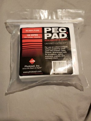 PEC-PAD Lint Free Wipes 4 x4  100PK - Non-Abrasive Cleaning Cloth for Cameras