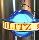 Vintage 1961 Schlitz Beer Hanging Motion Light Rotating Globe Sign Works Read