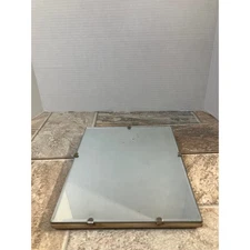 Vintage Tabletop Mirror Wood Back Easel Stand