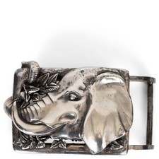 73844 auth KIESELSTEIN-CORD sterling silver 1997 TOBAR LARGE Belt Buckle