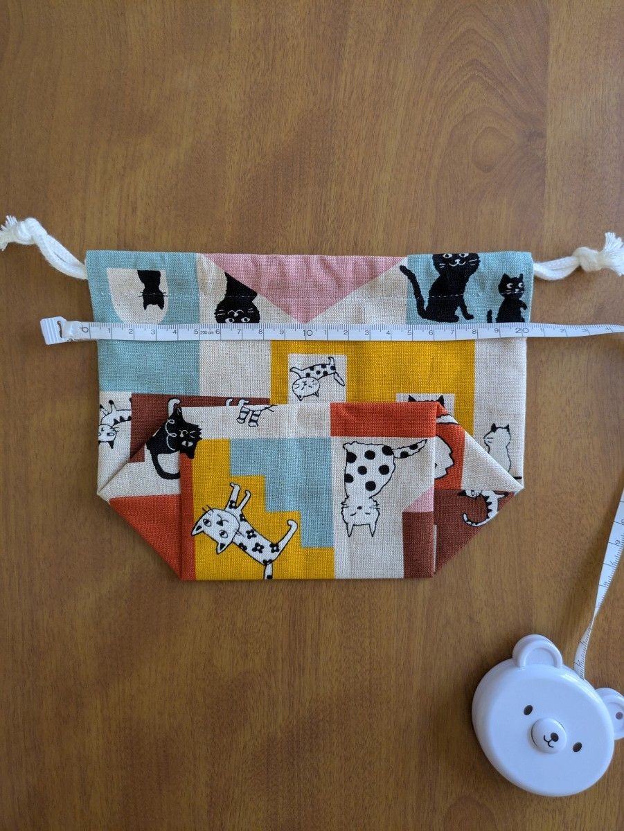 3-piece drawstring bag set, cat pattern, - image 7