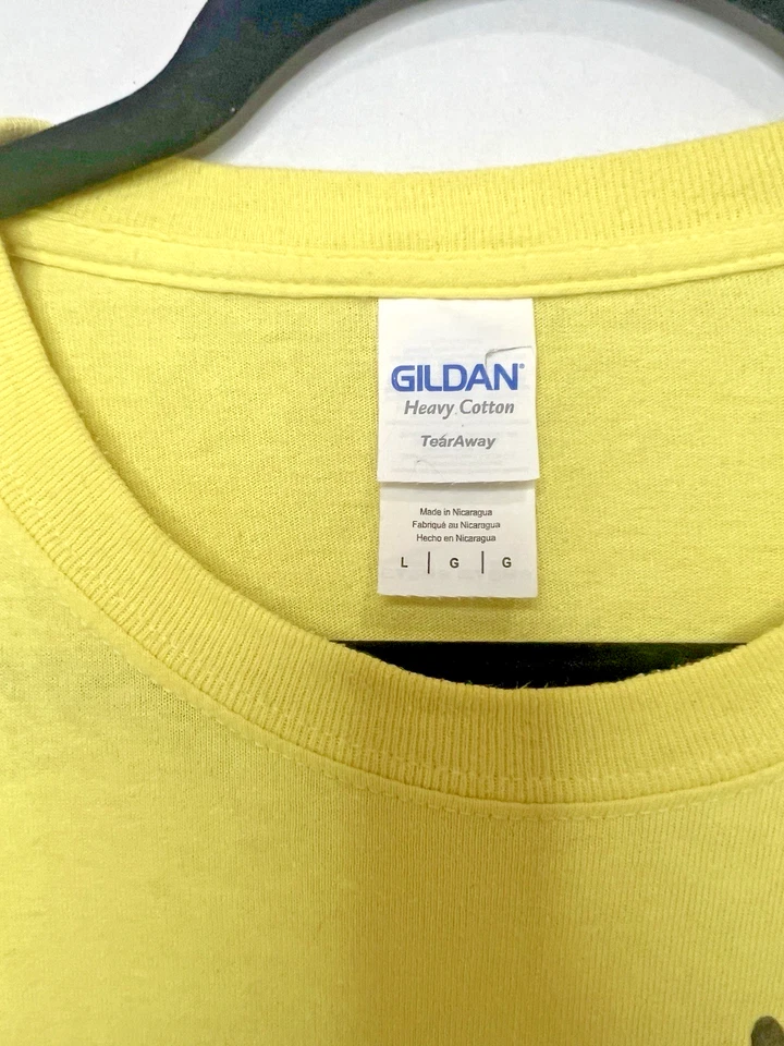 Atlanta Braves Blooper Mascot Tee Men’s L Yellow Graphic Shirt MLB Baseball - Image 3 of 4