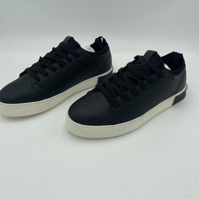 Strauss Ramm The Lace Up-SZ. 10M-Black Tumbled Leather Sneaker