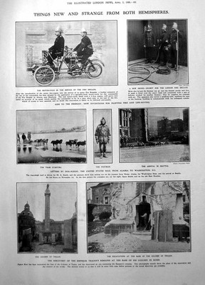 Alte Motorrad Feuerwehr Säule Trajan Reste gefunden Hundeschlitten 1906 20.