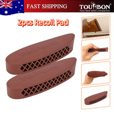 TOURBON 2PCS Recoil Pads Rifle Shotgun Buttstock Shoulder 12 Gauge DIY Brown AU