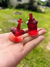 Crystal Potion Decanter Bottles Red Potions TTRPG Props Potion Bottles Dollhous