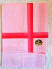 Feines Taschentuch rosa-rot Baumwolle Lighthouse quadratisch 28 cm